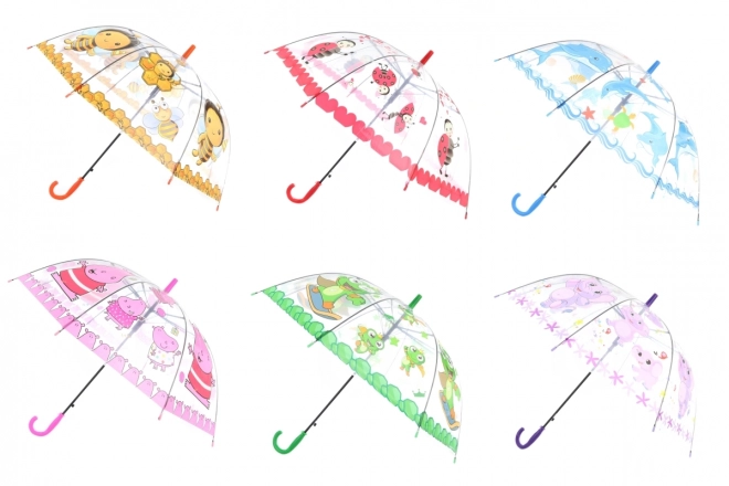Kinder Regenschirm Tiere Klappautomatik