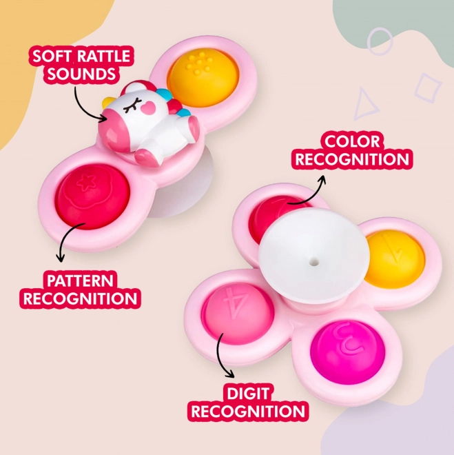 Woopie Baby Kosmischer Spinner Pop-it Sensorik Spielzeug Set Rosa