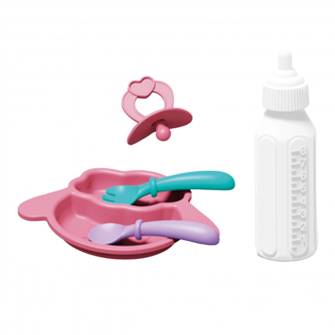 Erste Baby-Puppe mit Kinderwagen und Fütterset
