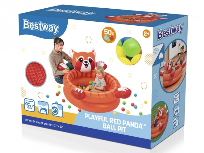 Bestway Roter Panda Bällepool mit Bällen