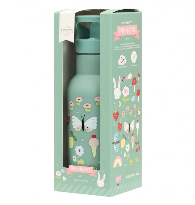 A Little Lovely Company Trinkflasche aus Edelstahl 500 ml – Freude