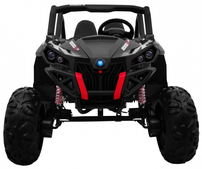 Kinderwagen SuperStar Schwarz + Antrieb 4x4 + Fernbedienung + Kofferraum + MP3 LED + Türschloss