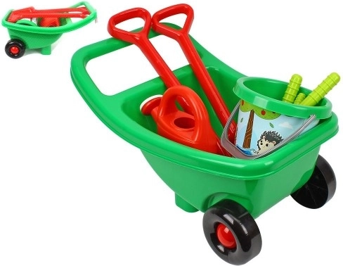 Plastik-Gartenset mit Schubkarre, Eimer und Gießkanne