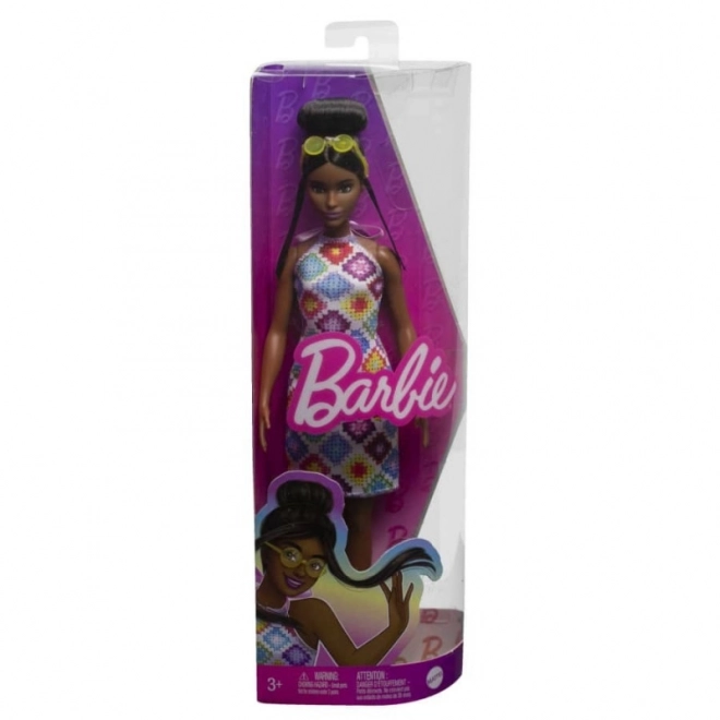 Barbie Fashionistas Puppe mit buntem Kleid