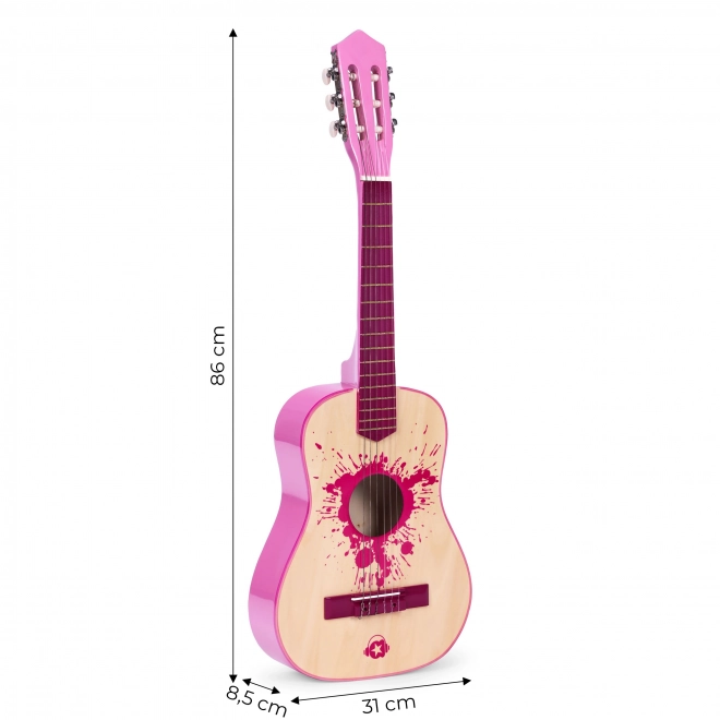 Kindergitarre Pink Große - 6-saitig Exklusiv ECOTOYS