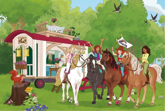 SCHMIDT Puzzle Schleich Begegnung 60 Teile mit Figur