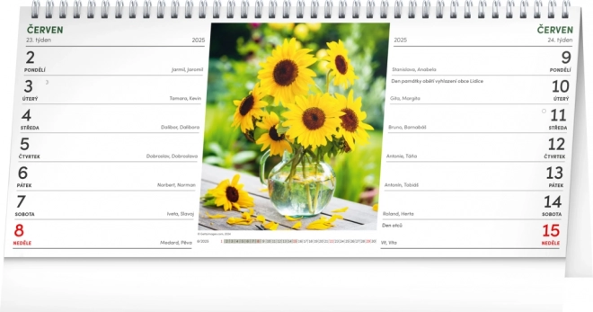 Notique Tischkalender Blumen 2025