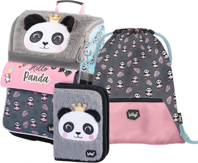 Niedliches Panda-Design im gesamten Set