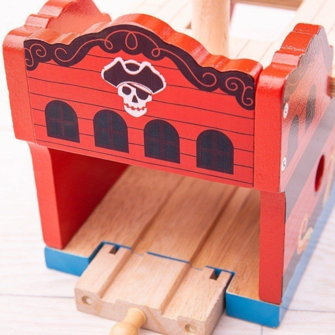 Piratenschiff aus Holz für Bigjigs Rail