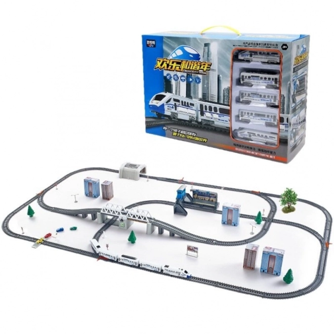 Elektrische Eisenbahn Set mit Brücke 366cm