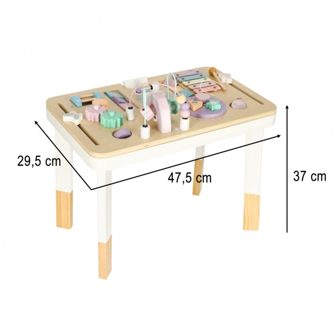 Pastellfarbener Montessori-Aktivitätstisch Ludo