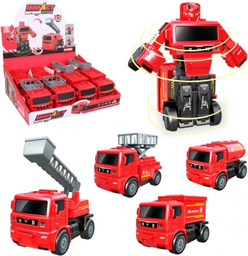 Robotisches Feuerwehrfahrzeug mit Schwungrad
