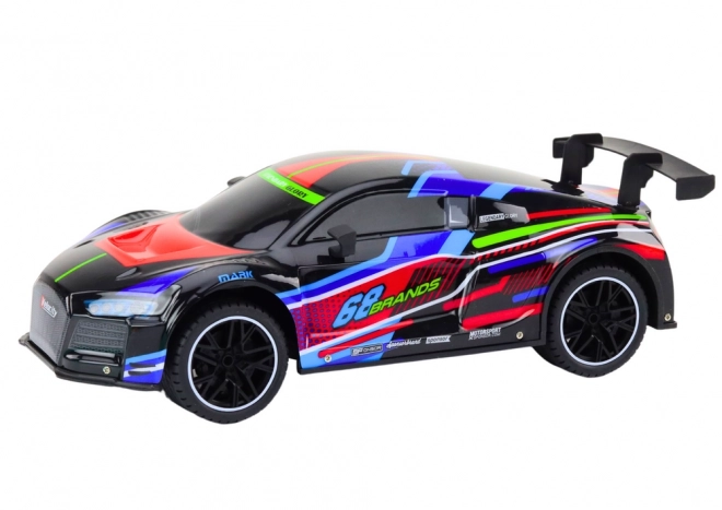 Zuverlässiges RC-Sportauto mit Lichtern in Schwarz