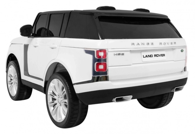 Range Rover HSE 2-Sitzer Kinderauto weiß + Fernsteuerung + 5-Punkt-Gurte + Audiopanel + LED-Diode