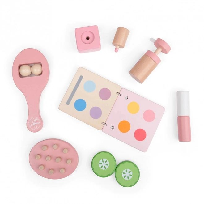 Holztisch Kosmetik-Set für Kinder - Rosa