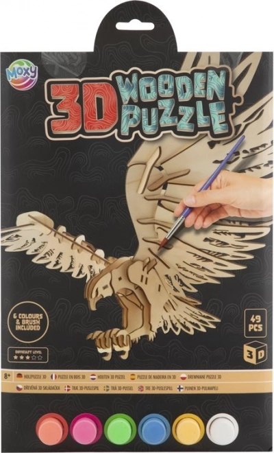 Holz 3D-Puzzle zum Ausmalen Adler