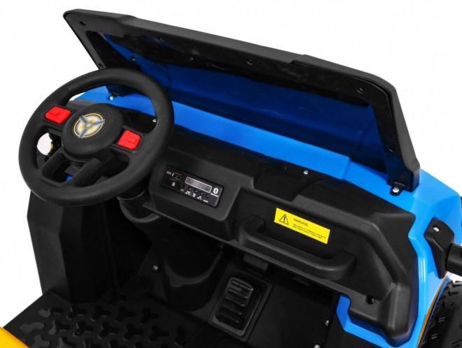 Bauernhofauto für 2 Kinder Blau + 4x4 + Fernsteuerung + Kipper + LED Audio