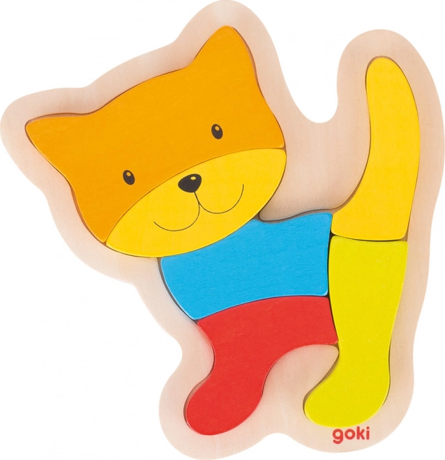 Goki Holzpuzzle Katze 6 Teile