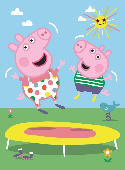 Puzzle Peppa Wutz auf dem Trampolin 20 Teile