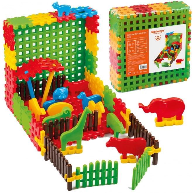 Marioinex Bauset Zoo mit 50 Waffelsteinen