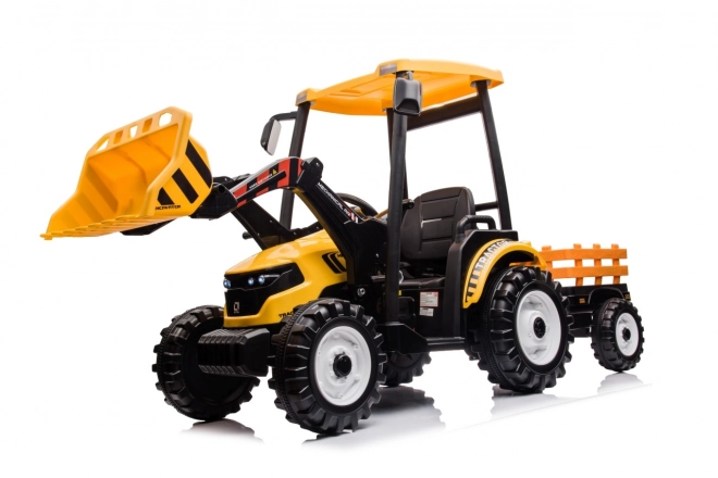 Kindertraktor mit Anhänger Gelb