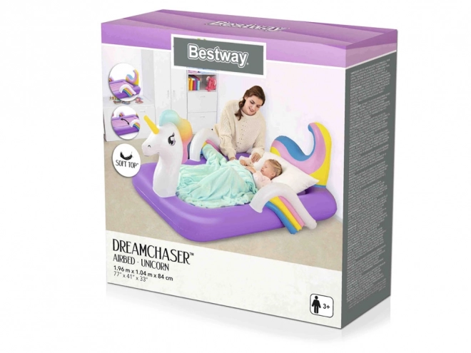 Bestway Aufblasbares Einhorn Bett für Kinder