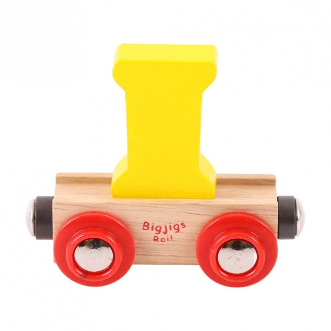 Holz-Eisenbahnwaggon Buchstabe I von BIGJIGS RAIL