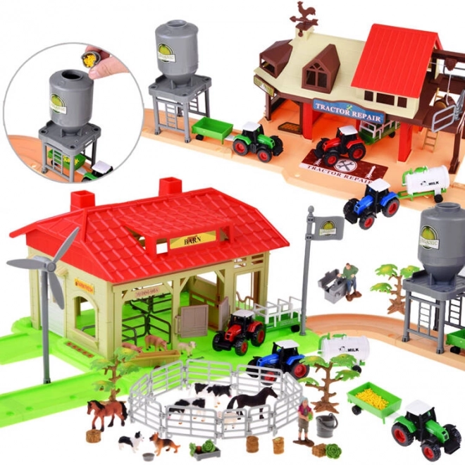 Mega Große Bauernhof Spielset mit Traktoren und Tieren