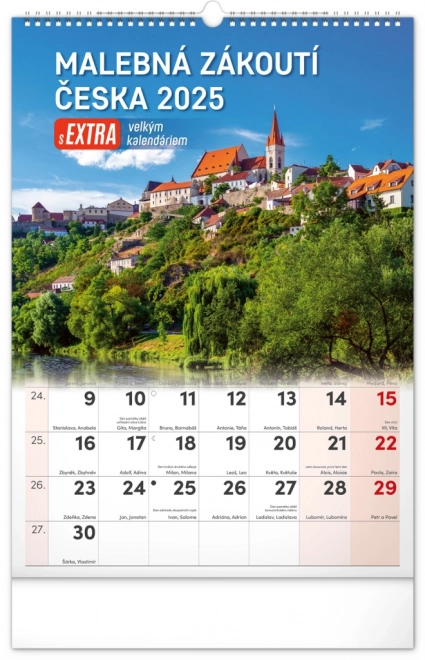 Notique Wandkalender Malerische Ecken von Tschechien 2025