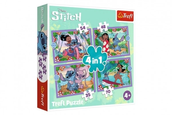 Puzzle Verrückter Tag mit Lilo & Stitch