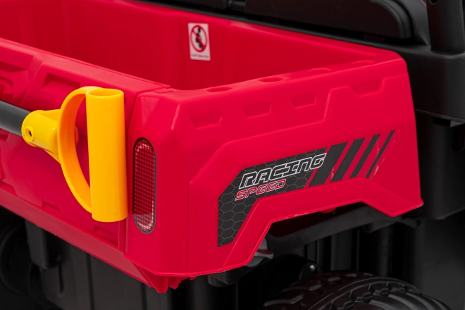 Auto Pick-Up Speed 900 pro Kinder rot + Antrieb 4x4 + bewegliche Pumpe + Gepäckraum + Fernbedienung + Schaufel + LED Audio