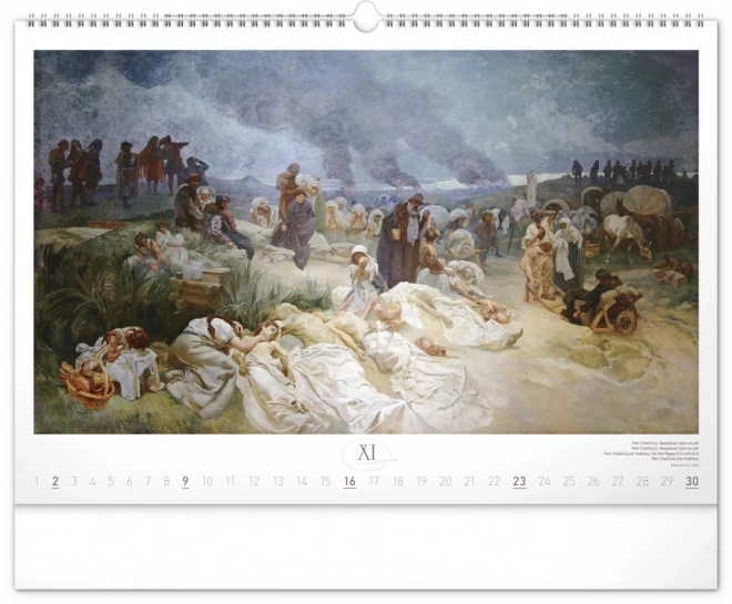 Notique Wandkalender Slawische Epoche – Alfons Mucha 2025