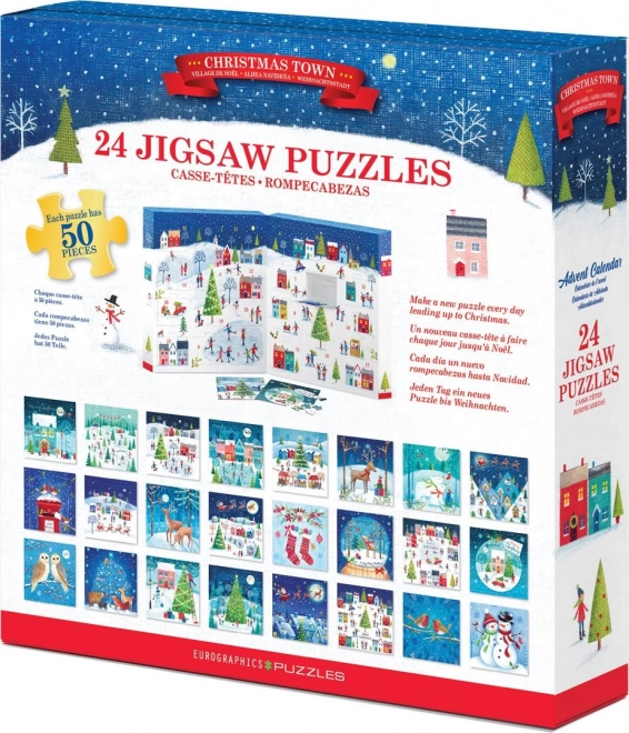 Adventskalender Puzzle Weihnachten Stadt von Eurographics