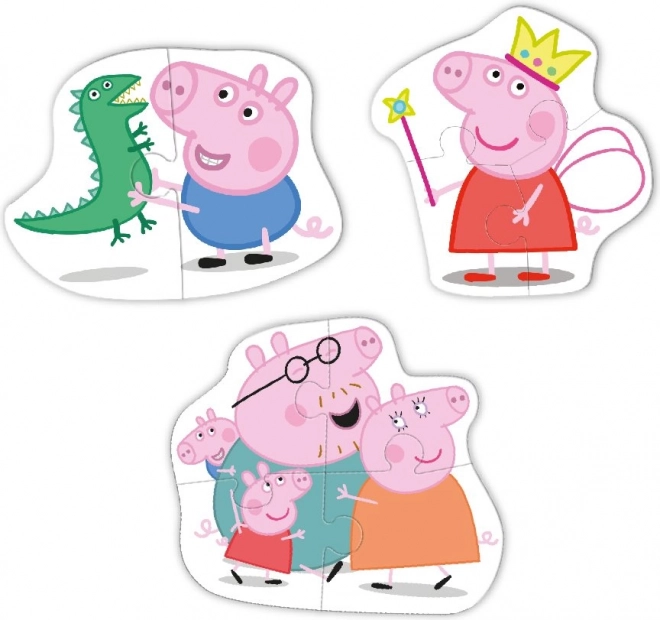 Peppa Wutz Puzzle Familie 3-in-1