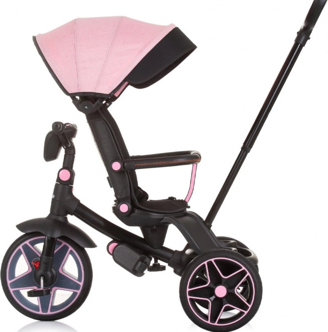 Dreirad mit Verdeck und Musikbox Chipolino Derby 2v1 Flamingo