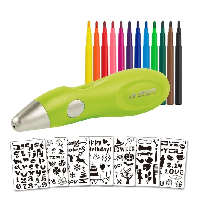 12 Farben und 7 Schablonen für endlose Kreativität