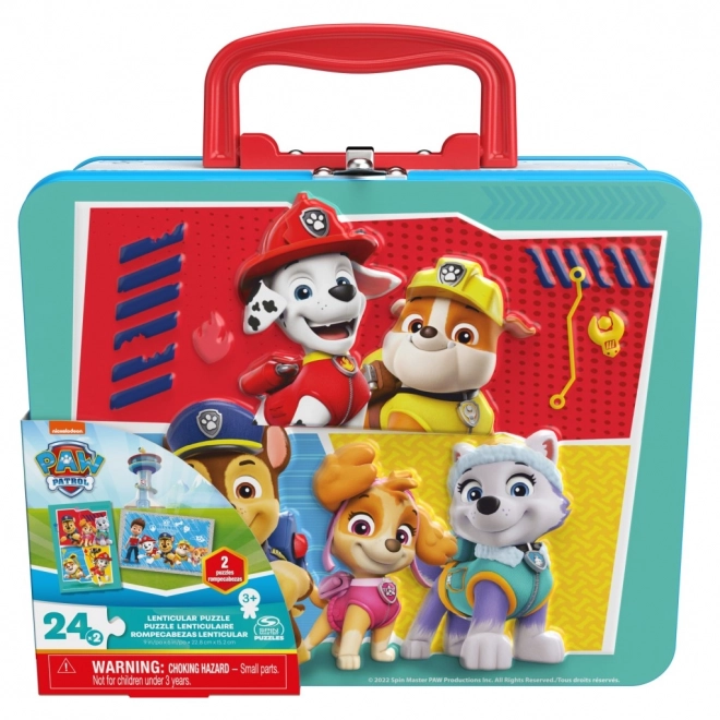 Paw Patrol Puzzle in Blechdose