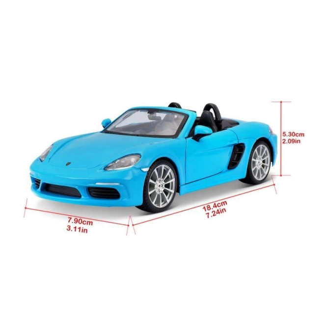 Bburago Porsche 718 Boxster Modellauto Blau