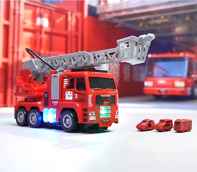 Interaktives Feuerwehrfahrzeug mit beweglicher Leiter