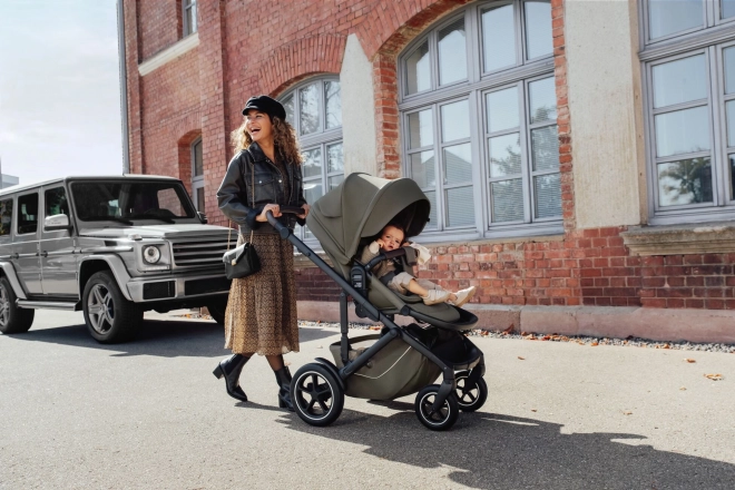 Komplettset Kinderwagen Smile 5Z mit Lux Babywanne in Linen Grey