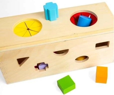 Bigjigs Toys Geheime Holzkiste zum Formen Einlegen und Sortieren