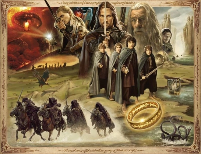 Puzzle Der Herr der Ringe: Die Gefährten 2000 Teile