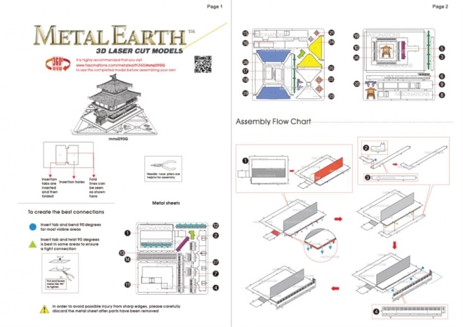 Metal Earth 3D-Puzzle Goldener Pavillon Kinkaku-ji