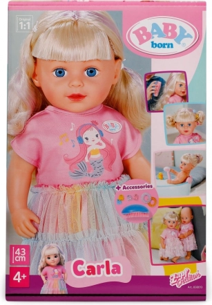 Puppe BABY born Carla 43 cm mit Frisur-Zubehör