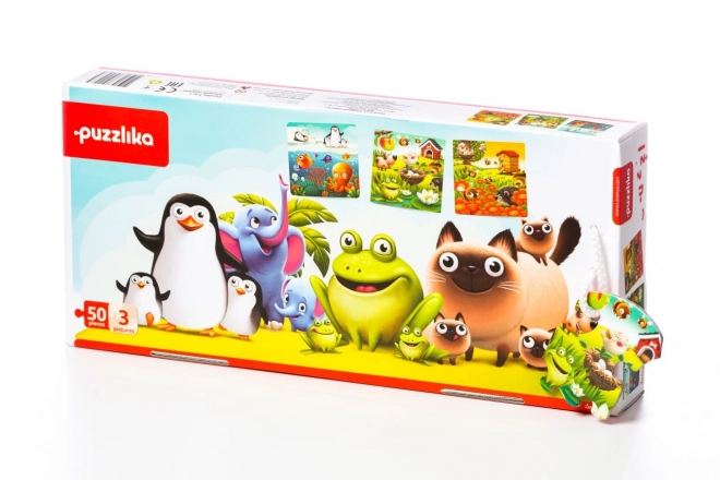 Puzzlika Lieblings-Tiere 3-in-1 Puzzle