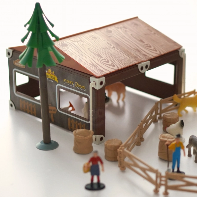 Woopie kleiner bauernhof-spielset mit tieren und zubehör