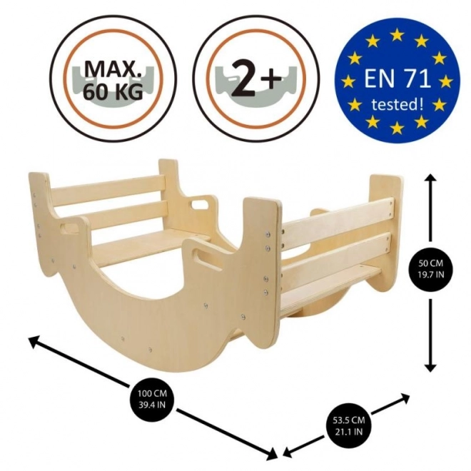 Piknikbank und Schaukel 2-in-1 Natur