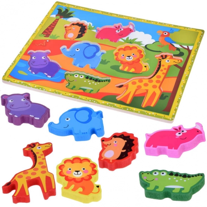 Holzpuzzle Safari-Tiere