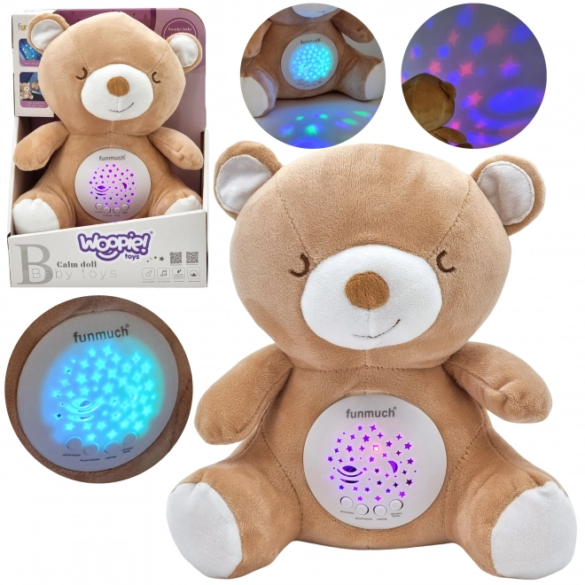 Woopie Baby beruhigender Plüschbär mit Projektor 2-in-1