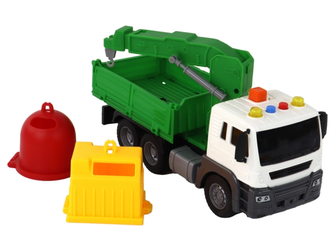 Funktionierender Kran und Recycling lernen